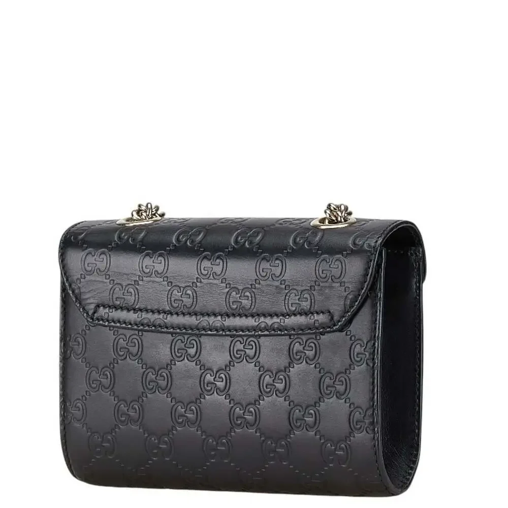 GUCCI Black Leather Horsebit Shoulder Bag - Picture 2 of 15